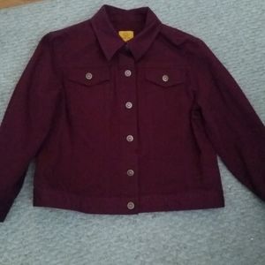 🌟3/$15 Ruby Rd. Oxblood Stretch Jacket 6